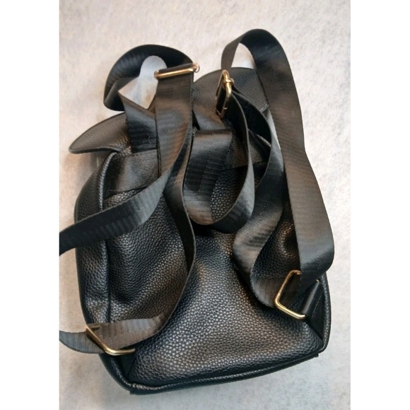 Olivia & Kate New York Womens Black Quilted Mini Backpack Studded Ears Bow - Picture 11 of 16